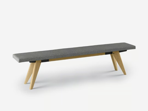 TRAVA - Upholstered wooden bench _ Anesis