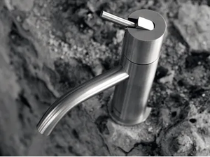 AYATI - Countertop single handle stainless steel washbasin mixer _ Antoniolupi