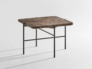 PAESAGGI SOSPESI - Square marble coffee table for living room _ Antoniolupi