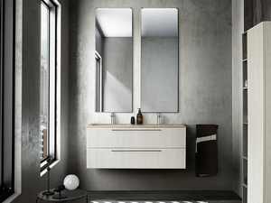 LIGHT 09 - Double wall-mounted vanity unit with drawers _ Archeda