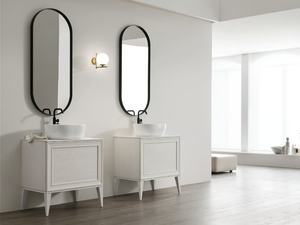 OPERA - COMPOSITION 08 - Wall-mounted wooden vanity unit with mirror _ Arcom