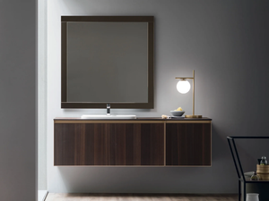 SHAPE - COMPOSITION 01 - Wall-mounted wooden vanity unit with drawers _ Arcom