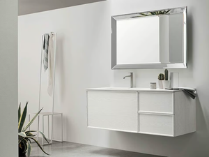 VANITY - COMPOSITION 10B - Wall-mounted wooden vanity unit with drawers _ Arcom