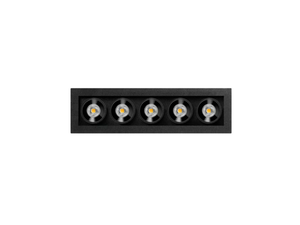 BLACK FOSTER MICRO RECESSED 5 - Recessed LED multiple aluminium spotlight _ Arkoslight