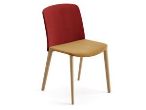 MIXU - Upholstered fabric chair with oak legs _ Arper