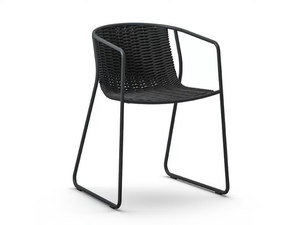 RANDA AR - Sled base garden chair with armrests _ Arrmet