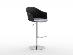 MÁNI ARMSHELL PLASTIC+f ST-ADJ - Polypropylene stool height-adjustable with footrest _ Arrmet