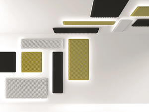 EGGBOARD WALL/CEILING - Fabric Acoustic wall panel with Integrated Lighting _ Artemide