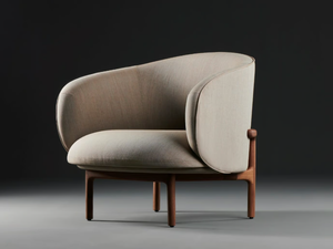 MELA - Fabric armchair with armrests _ Artisan