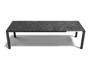 BRIDGE - Extending aluminium and stoneware table _ Atmosphera