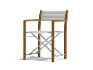 DAKOTA - Textilene and teak chair with armrests _ Atmosphera