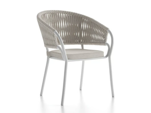 PLEASURE 2.0 - Aluminium chair with armrests with integrated cushion _ Atmosphera