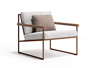 PIPE - Teak garden armchair with armrests _ Atmosphera