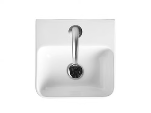 NORMAL - Rectangular ceramic handrinse basin with overflow _ Axa