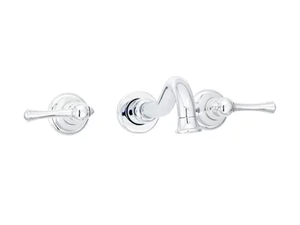 TRADITION B72 - 3 hole wall-mounted washbasin tap with individual rosettes _ BARIL