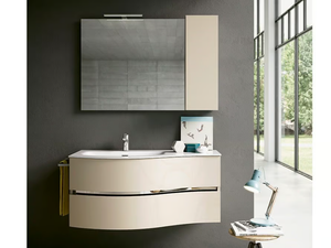 MOON 02 - Wall-mounted vanity unit with mirror _ BMT