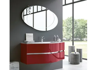 MOON 10 - Wall-mounted vanity unit with mirror _ BMT