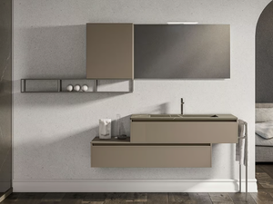 SWING 4.06 - Wall-mounted vanity unit with drawers with cabinets _ BMT