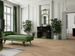 CHEVRON OAK ADAGIO WHITE - 3 layers oak parquet _ BOEN