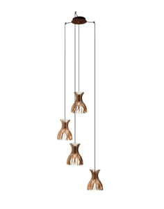 DOMITA S 20 4L - LED wooden pendant lamp _ BOVER