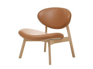 OVOID - Upholstered solid wood lounge chair _ BassamFellows