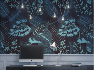 FLORAL POP - Washable Tropical vinyl wallpaper _ BeWall