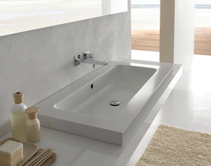 BETTEONE - Countertop rectangular enamelled steel washbasin _ Bette