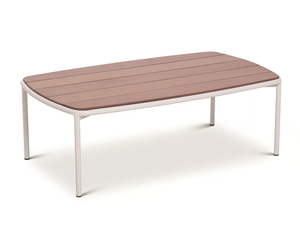 TEJA - Low rectangular steel and wood coffee table _ Bivaq