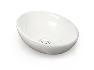 COZY - Oval countertop ceramic washbasin _ Blubbain