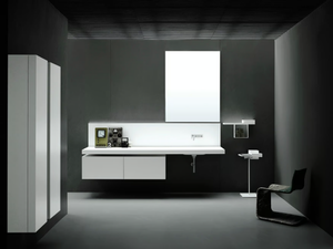 PIANURA - Washbasin with integrated countertop _ Boffi