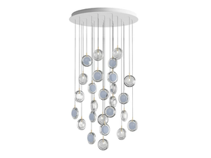 LENS 26 ROUND - LED dimmable blown glass pendant lamp _ Bomma