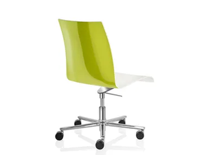 FINA - Plastic office chair with castors with 5-Spoke base _ Brunner