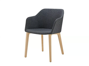 FINA CLUB - Upholstered fabric chair with armrests _ Brunner