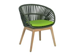 GEMMA - Synthetic fibre garden chair with integrated cushion _ CBdesign