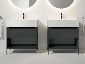 CAMALEO - Single floor-standing ceramic vanity unit _ COLAVENE