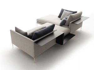 PILOTIS - Fabric sofa with chaise longue _ COR