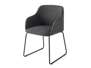 ELLE - Sled base upholstered chair with armrests _ Calligaris