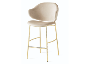 HOLLY - High fabric stool with footrest _ Calligaris