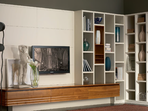 ELETTRA DAY - Solid wood bookcase / storage wall _ Cantiero