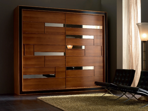 ELETTRA NIGHT - Solid wood wardrobe with sliding doors _ Cantiero