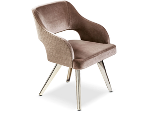 ADRIA - Velvet chair with armrests _ Cantori