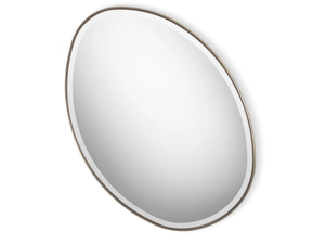 STONE - Oval wall-mounted framed iron mirror _ Cantori