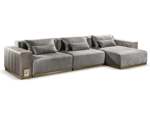 VIETRI - Sectional leather sofa with chaise longue _ Cantori