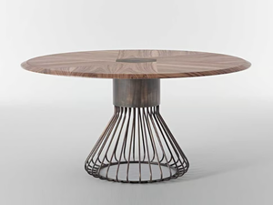 ROSOLINA - Round wooden dining table _ Casa