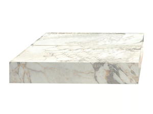 ISHI - Square low marble coffee table with castors _ Casamilano