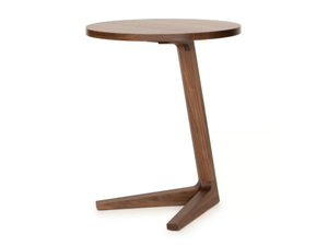 CROSS - Round walnut side table _ Case