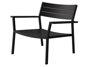 EOS - Powder coated aluminium easy chair with armrests _ Case