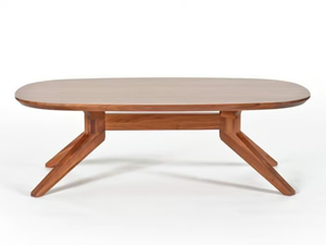 CROSS - Oval walnut coffee table _ Case