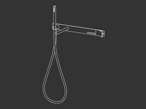 CUT PLUS 31 - Wall-mounted stainless steel bathtub mixer with hand shower _ Ceadesign