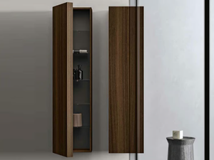 NEROLAB - Suspended bathroom wall cabinet with doors _ Cerasa